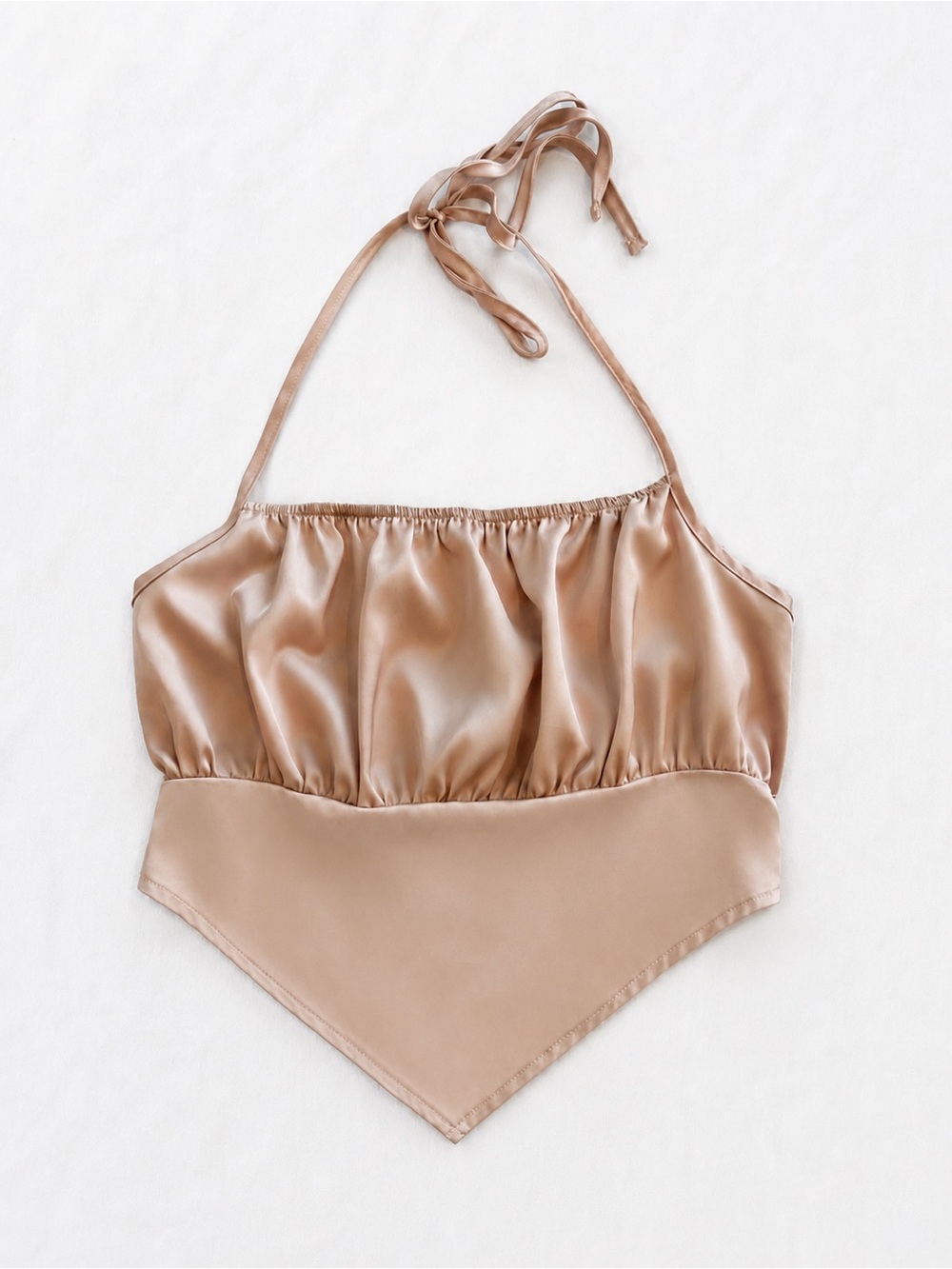 Satin Halter Bandana Cami Top
